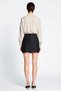 Women's Mini Pencil Cut Linen Skirt Gold Detailed Elastic Waist Woven Fabric Comfortable Summer Casual Modern - 5