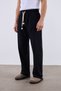 Linen Waist-Tie Baggy Trousers - 3