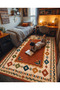 Sdt Ethnic Geometric Patterned Tile Carpet Rustic Floral Woven Base Decorative Carpet Sdtt1524 - 3