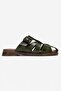 Women's Pin Belt Buckle Closed-Front Slippers Green - 2