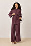 Nua Striped Suit Plum