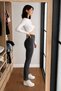 Women's Mom Fit 5 Pocket Smoked Skinny Jeans - 5