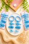 Girl's Floral Buckle Set 8 Pieces – Glittery Snap Fasteners and Rubber Buckle Combination