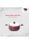 Nirlep by Electricals Aluminium Select J Class Non Stick Induction Casserole with Lid, 3 Liters, Maroon Red - 4