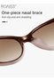Womens Polarized Oval Sunglasses UV400 Protection Transparent Brown PC Frame Fashion Anti Glare Sun Shades with Glasses Case 60mm - 5