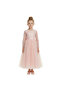 - Blush Pink Lace Bodice Tulle Gown - 2Y to 12Y