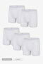 Men's White 5-Piece Long Leg Bamboo Boxers - 25203
