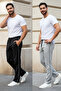 Men's Baggy Sweatpants – Elastic Waist, Pocket Detail, Wide Legs