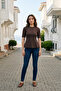 Women's Waist-Fitted Short Sleeve Blouse
