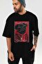 For Dog Lovers 11 Front Dog Print Black Oversize T-Shirt 100% Cotton Unisex Dog Lover Premium Design - 7