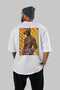 For Dog Lovers 36 Back Dog Print White Oversize T-Shirt 100% Cotton Unisex Dog Lover Premium Design - 4