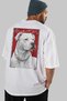 For Dog Lovers 41 White Oversize T-Shirt with Dog Print on the Back 100% Cotton Unisex Dog Lover Premium Design - 7