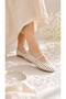 Women's Polka Dot Mary Jane Flats - Comfortable Flex Sole Buckle Shoes - 2