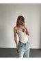 Women's Lace Detailed Thin Strap V-Neck Bodysuit - 6