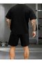 Men's Oversize Los Angeles Printed Shorts Set Streetwear Summer Combination - 2