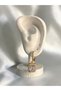 Luna Baget Stone Gold 3-Piece Steel Earring Set - 3