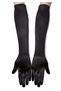 Black Stretch Fabric Gloves, Elbow-Length, 40 cm BX - 3