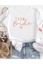 Team bride printed oversize loose boyfriend t-shirt bridal concept - 3