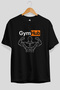 Gym Hub Oversize Front Printed Black T-Shirt 100% Cotton Streetwear Premium Comfortable Fit