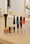 Transparent 16 Compartment Makeup Organizer 12×22×8 cm - 2