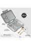 6 & 4 Convertible Bento Lunch Box - Glitter Ivory - 3