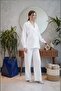 Santorini 100% Cotton-Linen Maternity and Postpartum Pants - Flowy Wide Leg