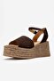 Liam Women's Genuine Leather Sandals Brown Suede - 4