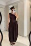 Women's Modal Loose Cut Zero Sleeve Elastic Waist Shalwar Jumpsuit - 3