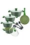 12-Piece Granite Non-Stick Aluminium Essentials Cookware Set
