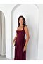 Lace Textured Square Neck Midi Dress Elegant Women's Summer Dress - 2
