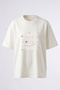 Motivational Quote Design Back Printed Cotton White Oversize T-Shirt