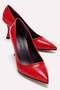 Women's Stiletto Shoes Red Crinkle