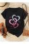 3 Colorful Hearts Printed Premium Oversize T-Shirts
