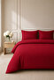 Elif Satin Plain Single Buttoned Duvet Cover Set Quilt Cover 100% Cotton, 83Tel - 2