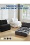 Comfortable Single Folding Sofa Bed for Living Room - Convertible Armchair with Mattress and Cushion, Back Support, Space Saving Design, Ideal Floor Stand, Dark Grey - 4