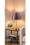 Modern Decorative Lampshade Table Lamp with Metal Legs and Fabric Headboard Night Light - 2