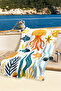 Sea-Themed Jellyfish and Fish Patterned Children's Beach Towel-Marine Cute Underwater Beach Cover - 6