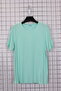 Women's Plus Size Lycra Crew Neck Fish Back Pattern Short Sleeve Mom T-Shirt Combed Cotton Blouse - 2