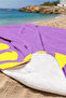 Amar Written Typographic Beach Towel - Purple Yellow Minimalist Pool Sea Quick-Drying Microfiber Towel - 5