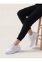 White Women's Lace-Up Knitwear Sports Shoes Sneaker - 2