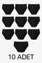 10 Pieces of 100% Cotton Black Men's Briefs – Breathable, Comfortable Fit