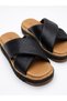 Luna Cross Strap Memory Foam Full Leather Women's Slippers