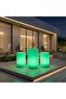 مجموعة أحواض زرع دائرية التصميم مع إضاءة RGB - 5