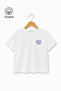 Heart Text Printed Casual Short Sleeve Summer Girl's T-Shirt - 2