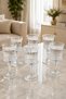 6-Piece Glass Footed Pinterest Model Coffee Water Glass Soft Drink Cocktail Glass 175ml - 3