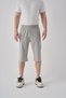 Gray Men's Capri Breathable Zippered Minimal Embroidery Detail