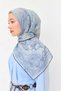 Monare Scarf Ethnic Motif Baby Blue 90X90 - 4