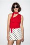 Women's Red Halter Neck Belted One-Shoulder Gathered Detailed Blouse Öb261049 60286336 - 6