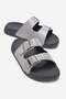 Women's Silvery Double Buckle Slippers Fume