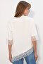 Women's Lace Detailed Oversize Blouse 40002 - White - 6